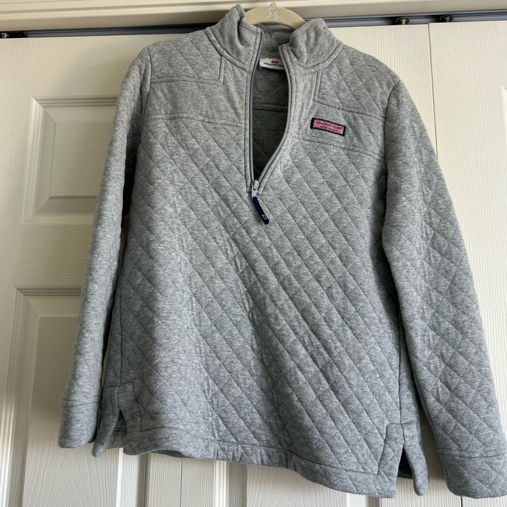 Vineyard Vines Grey Quilted Shep Shirt